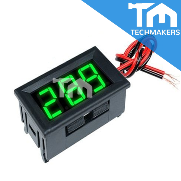 Demiawaking Digital-Voltmeter – 0,56 Zoll LED, Messbereich 4,5-30V DC, 2-Draht-Montage, Farbe Grün