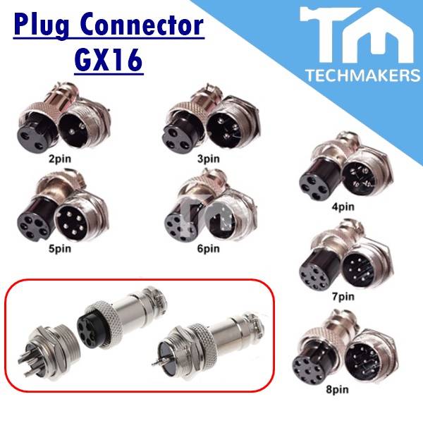 2 3 6 4 5 8 Pin 5A Din Circular Rugged Metal Connector Male Female