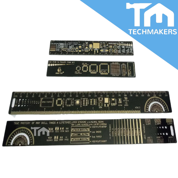 Multifunctional PCB Ruler - 6 Inch/15cm Measuring Tool For Electronics Engineers, With Charts & Guides