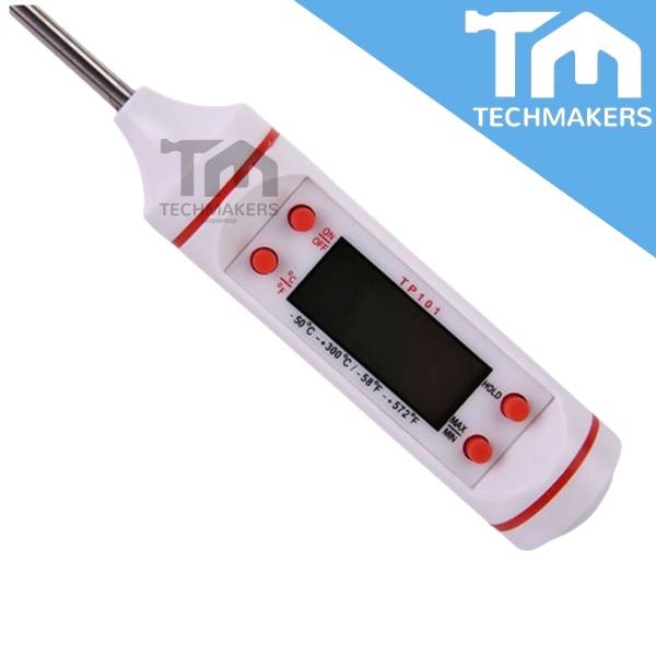TP101 Extra Long Tip Digital Thermometer 50C to 300C Accuracy 0.1C