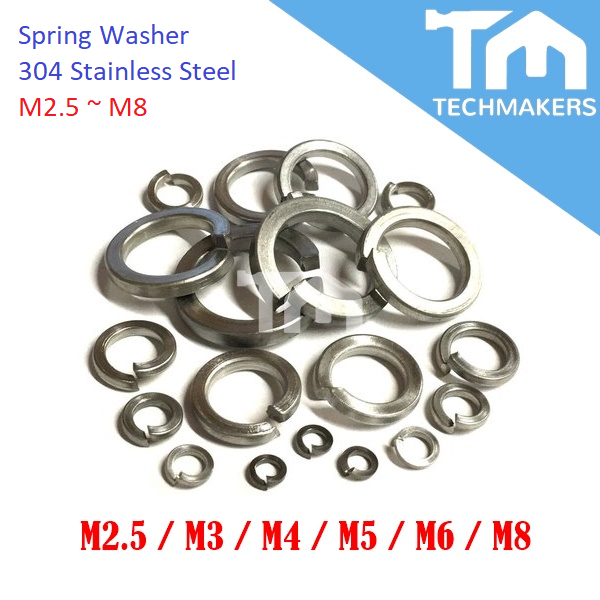 Spring Washer Split Lock M2.5 M3 M4 M5 M6 M8 304 Stainless Steel DIN
