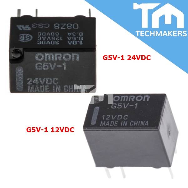 Omron G5V-2 12VDC DPDT Signal Relay – DIP PCB Mount – 2A