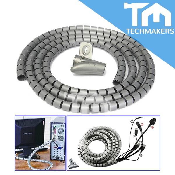 Cable Management For PC 8mm42mm Spiral Binding Cable/Cable Holder Organiser/Cable Wrap Tidy