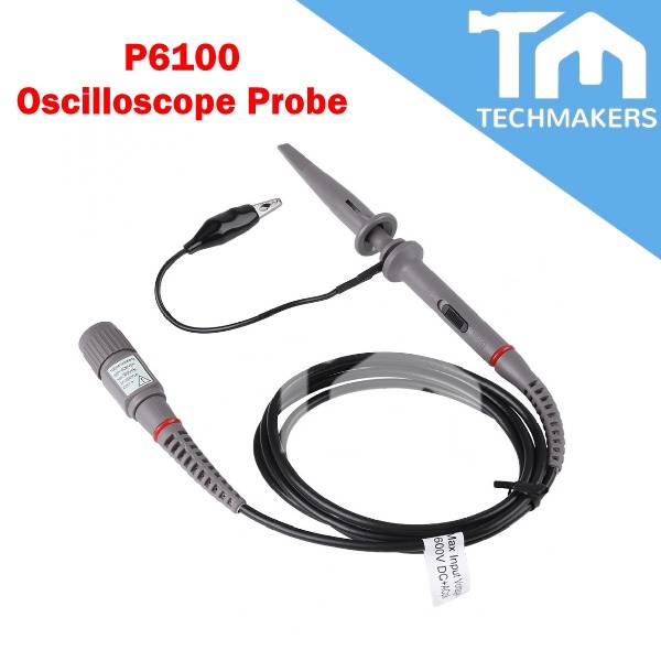 1Pcs of P6100 Oscilloscope Probe 100MHz/ 10MOhm/ 600V TECHMAKERS