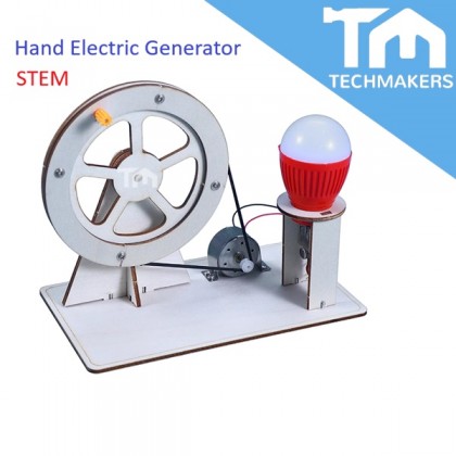 Wooden Hand Electric Generator Kid Science Toy STEM Physics Kit Educational Toy Children Learning Toy Sekolah RBT Child