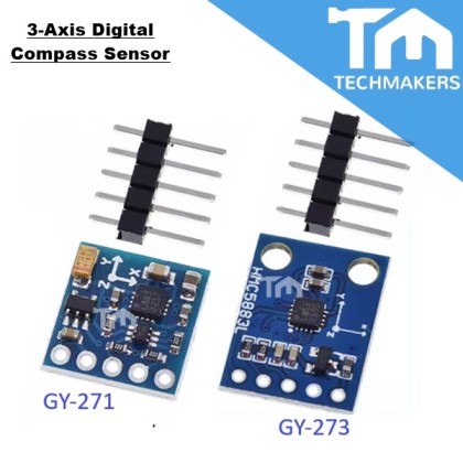 GY-271 GY-273 3-Axis Electronic Digital Compass Sensor Module HCM5883L ...