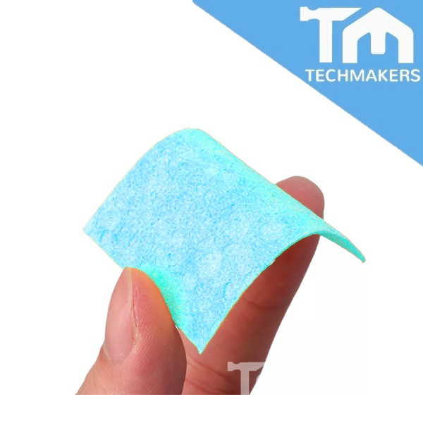 6cm * 6cm Soldering Iron Solder Tip Welding Cleaning Sponge Yellow