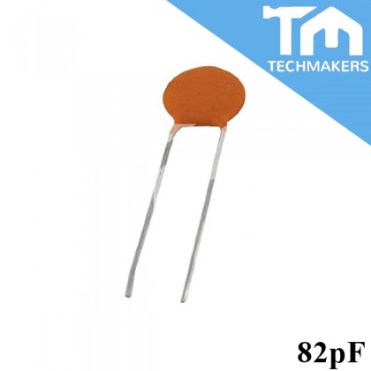 10 pcs of Ceramic Disc Capacitor 6pF, 68pF, 75pF, 82pF