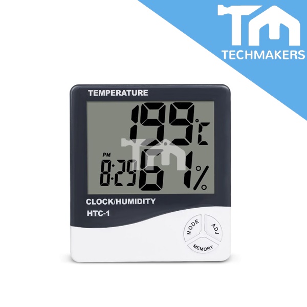 HTC1 HTC1 Temperature / Humidity Digital Hygrometer Thermometer Clock