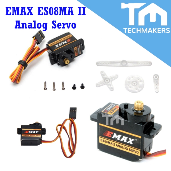 EMAX ES08MA II Mini Metal Gear Analog Servo 12g 1.8kg 10sec For RC