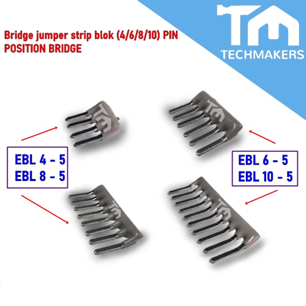 Terminal block fixed Bridge jumper strip blok (4/6/8/10) PIN POSITION