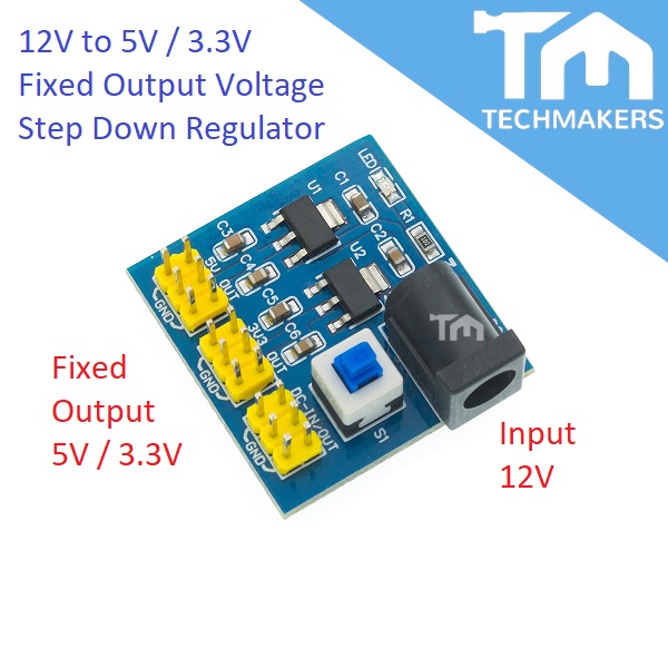 AMS1117 AMS 1117 DCDC 12V to 3.3V 5V Power Module Multi Output Voltage