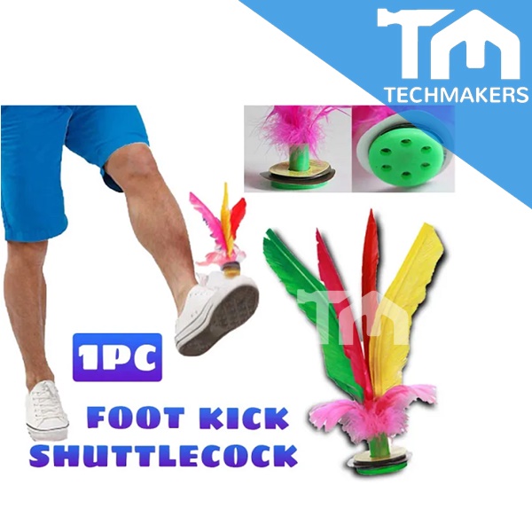 80s 19mm Big Size Colour Feather Foot Kicking Shuttlecock Sport Fitness