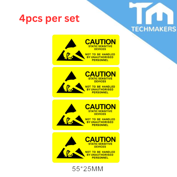 Sensitive Device Sticker 100 Pcs Caution Paper Sticker Adhesive Label for ESD Anti-Static ...